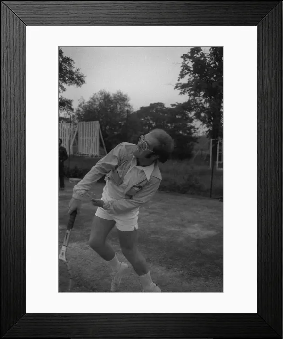 Framed Print : Elton John Singer / Composor at Wimbledon today playing tennis 1974 10 / 3 / 99 Framed Print : Elton John Singer / Composor at Wimbledon today playing tennis 1974 10 / 3 / 99