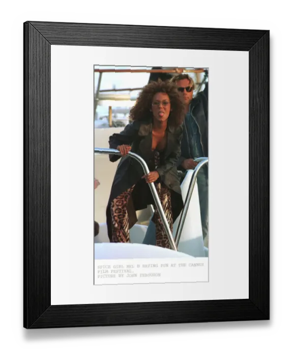 Framed Print : Mel B scary spice of pop group Spice Girls at Cannes Film Festival May 1997