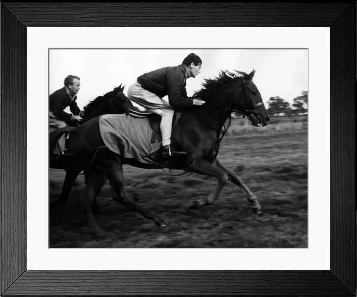 Framed Print : Group Captain Peter Townsend out horseriding near Binfield, Berkshire
