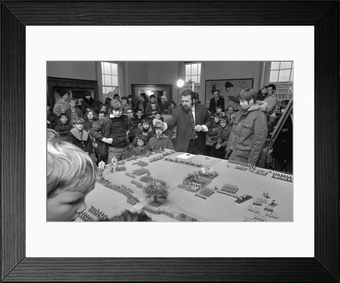 Framed Print : The County Museum at Warwick became a battleground for an afternoon when members of