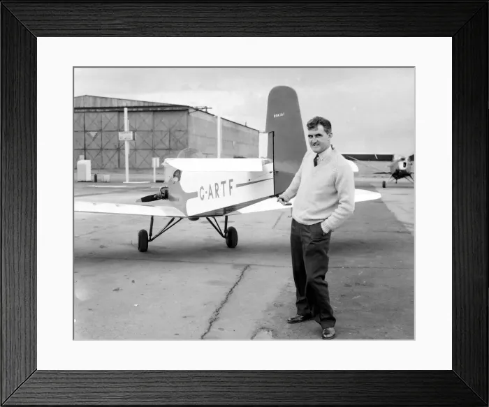 Framed Print : Mr David Jones at Coventry Airport with his home-made aeroplane