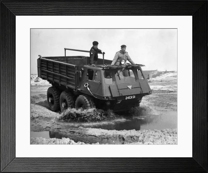 Framed Print : Army (Vehicles): Patrick Mennem and Stalwart carrier feature at Bovington camp