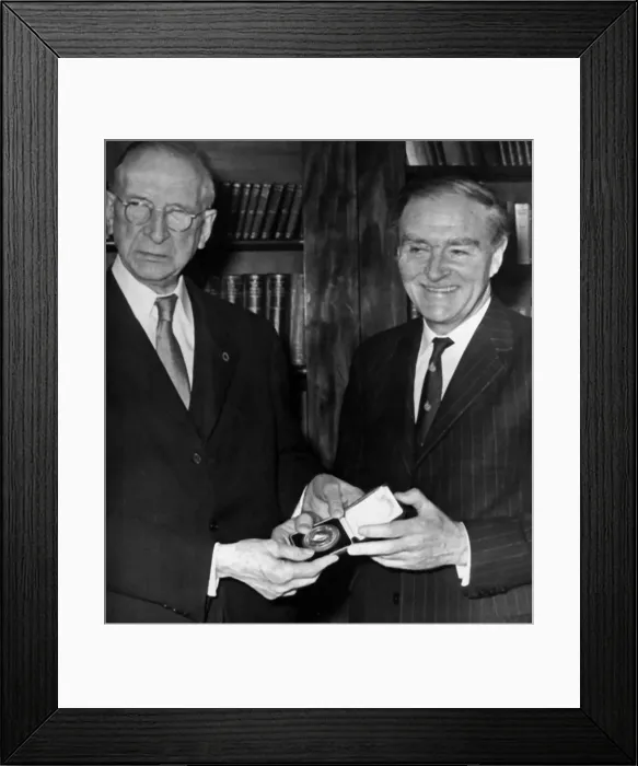 Framed Print : President of the Republic of Ireland Eamon De Valera handing over the seal of Framed Print : President of the Republic of Ireland Eamon De Valera handing over the seal of