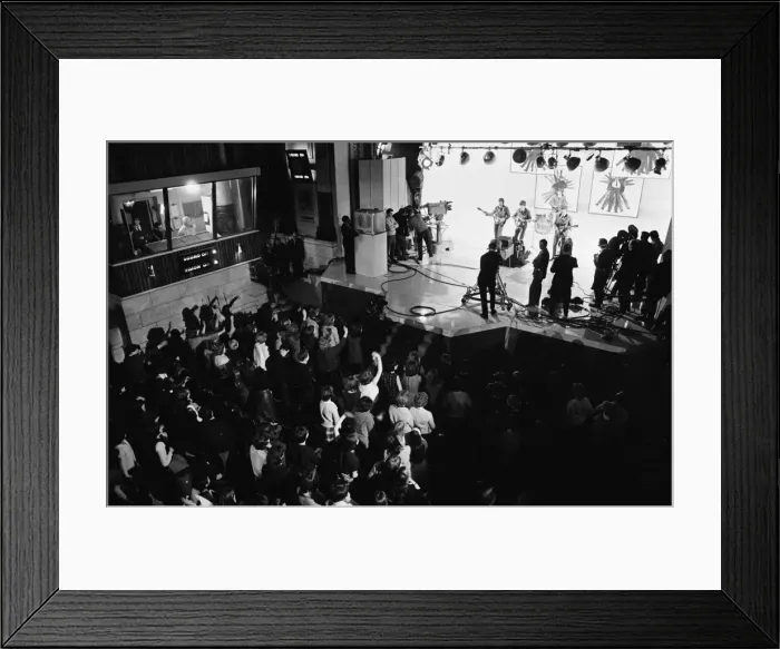 Framed Print : The Beatles filming the finale for A Hard Days Night Framed Print : The Beatles filming the finale for A Hard Days Night