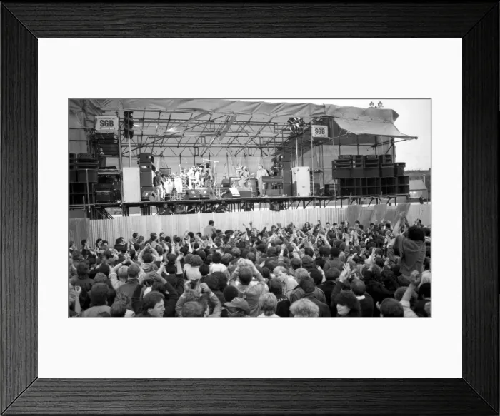 Framed Print : Hazel O Connor and The Specials performed on stage at the outdoor concert in aid of