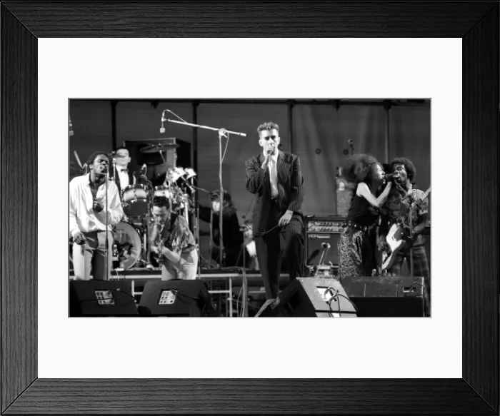 Framed Print : Hazel O Connor and The Specials performed on stage at the outdoor concert in aid of