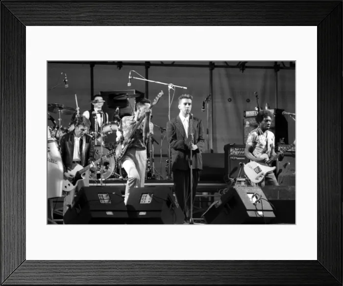 Framed Print : Hazel O Connor and The Specials performed on stage at the outdoor concert in aid of Framed Print : Hazel O Connor and The Specials performed on stage at the outdoor concert in aid of