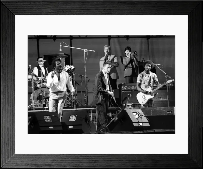 Framed Print : Hazel O Connor and The Specials performed on stage at the outdoor concert in aid of