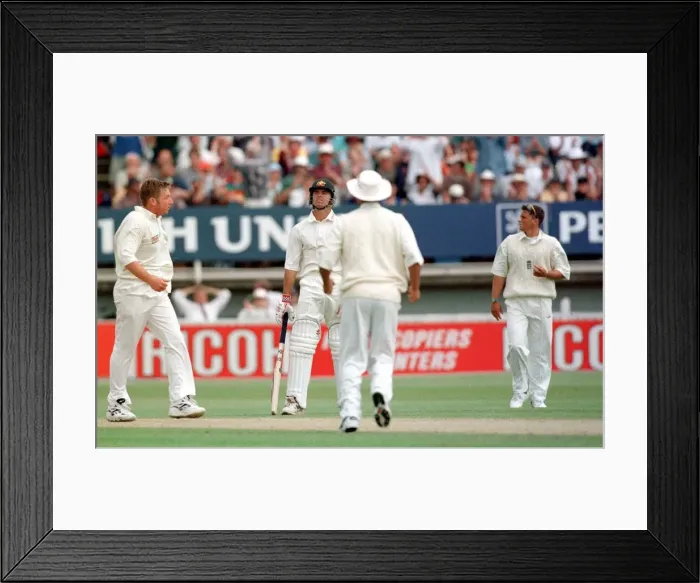 Framed Print : Mark Taylor the Australian cricketer caught and bowled out by England Framed Print : Mark Taylor the Australian cricketer caught and bowled out by England