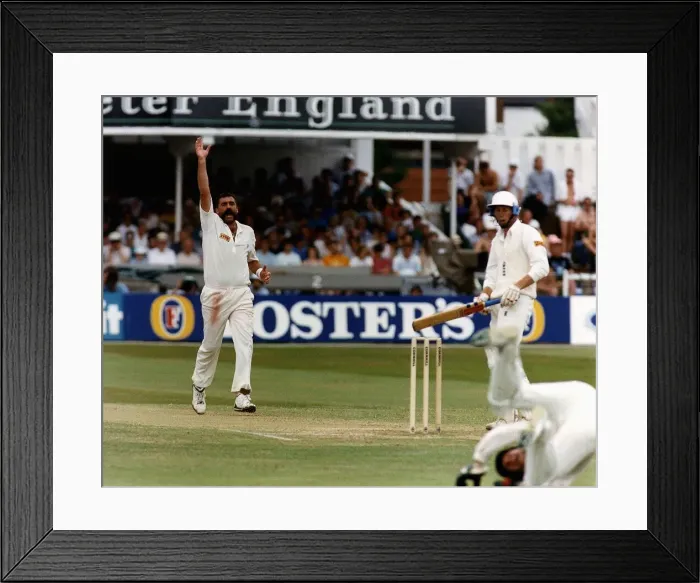 Framed Print : Merv Hughes Cricketer for Australia playing at Edgbaston Framed Print : Merv Hughes Cricketer for Australia playing at Edgbaston