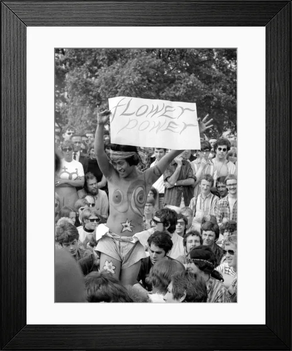 Framed Print : Hippies gather in Hyde Park for a peace festival at Speakers corner to say that marijuana Framed Print : Hippies gather in Hyde Park for a peace festival at Speakers corner to say that marijuana