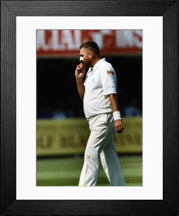 Framed Print : Merv Hughes during the one day test match at Lords