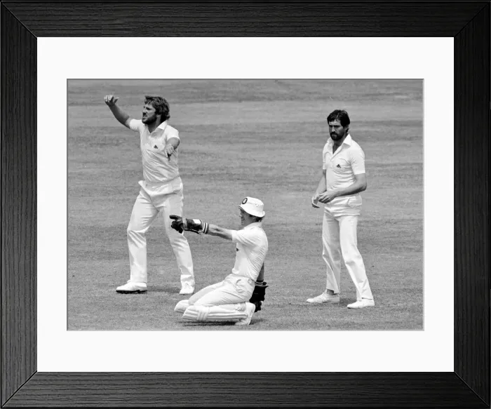Framed Print : Cricket The Ashes England v Australia 2nd Test at Lords July 1981 England Framed Print : Cricket The Ashes England v Australia 2nd Test at Lords July 1981 England