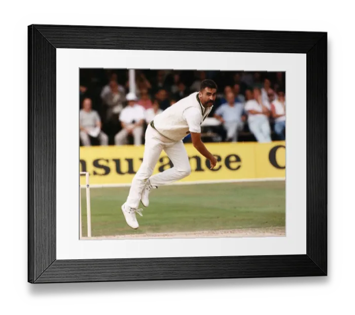 Framed Print : Merv Hughes Australian Bowler in Action Framed Print : Merv Hughes Australian Bowler in Action