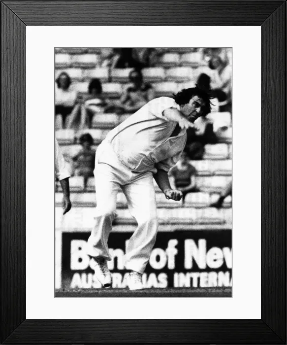 Framed Print : Fred Trueman at the Oval August 1980