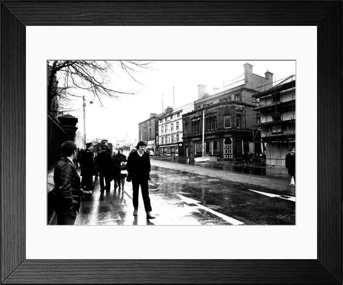 Framed Print : The scene at a demolition site on Friar Steet, near Newgate Street Framed Print : The scene at a demolition site on Friar Steet, near Newgate Street