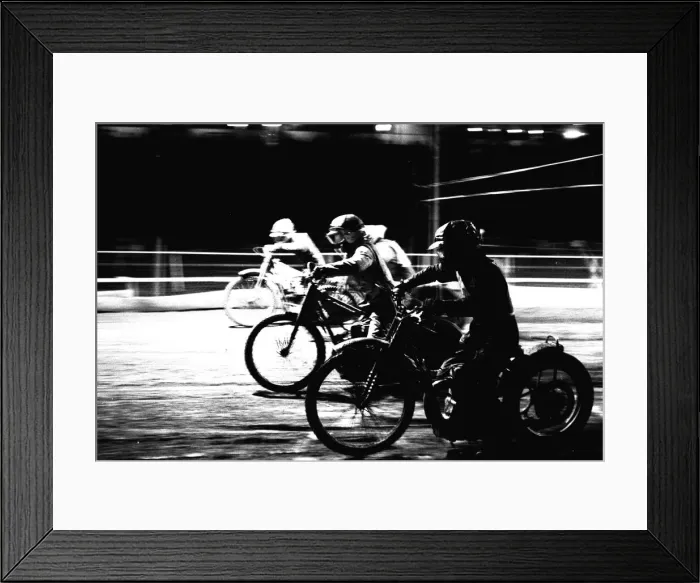 Framed Print : Speedway Action from Brough Park, Newcastle 27 October 1986