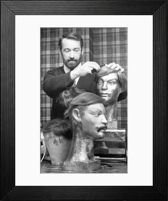 Framed Print : Men are so hair conscious today that even wigs are given thid top class coiffeur