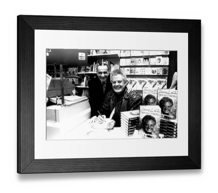 Framed Print : Entertainer Danny La Rue at WH Smiths in Eldon Square