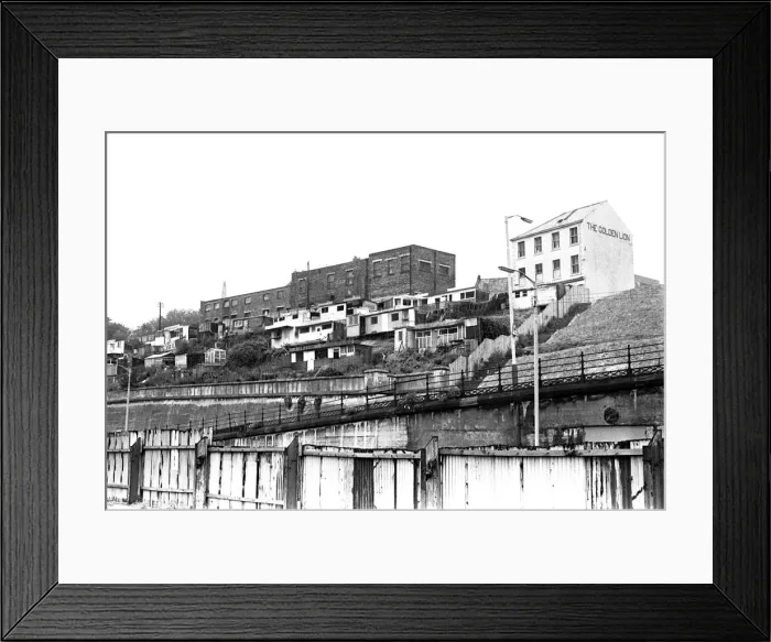 Framed Print : Dereliction along the quayside in Newcastle. The Golden Lion pub pictured Framed Print : Dereliction along the quayside in Newcastle. The Golden Lion pub pictured