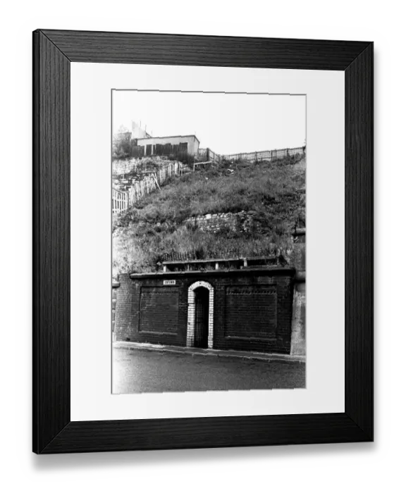 Framed Print : Dereliction along the quayside in Newcastle. A gentlemen Framed Print : Dereliction along the quayside in Newcastle. A gentlemen