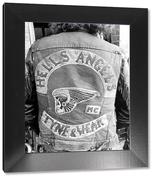 The back of a jacket worn by one of the Hells Angels from the Tyne