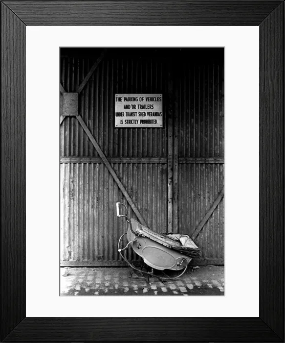 Framed Print : Dereliction along the quayside in Newcastle. An abandoned pram Framed Print : Dereliction along the quayside in Newcastle. An abandoned pram