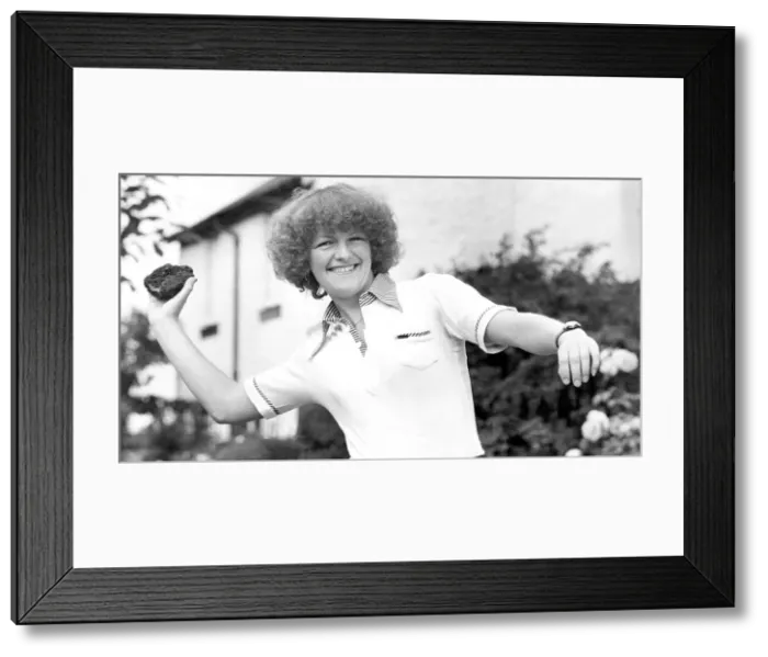 Framed Print : Student Catherine Ludford who entered a local haggis hurling contest for a laugh Framed Print : Student Catherine Ludford who entered a local haggis hurling contest for a laugh