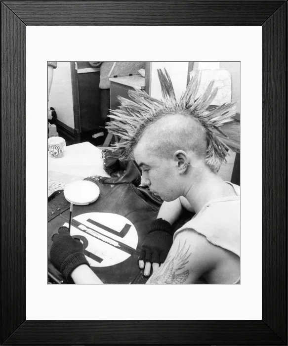 Framed Print : Sean Hewitson brom Newbiggin with his punk hairstyle in March 1984 Framed Print : Sean Hewitson brom Newbiggin with his punk hairstyle in March 1984