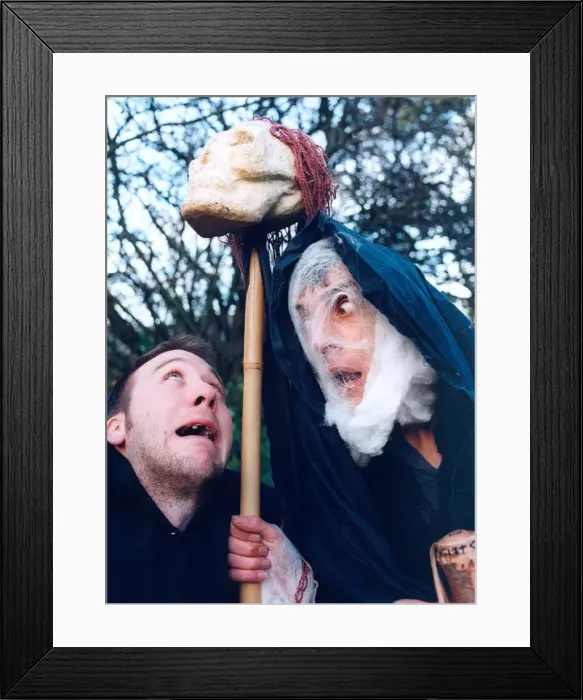 Framed Print : Actors Ian Douglas, left, and Gary Cordingley, who will thrill their audience at a camp Framed Print : Actors Ian Douglas, left, and Gary Cordingley, who will thrill their audience at a camp