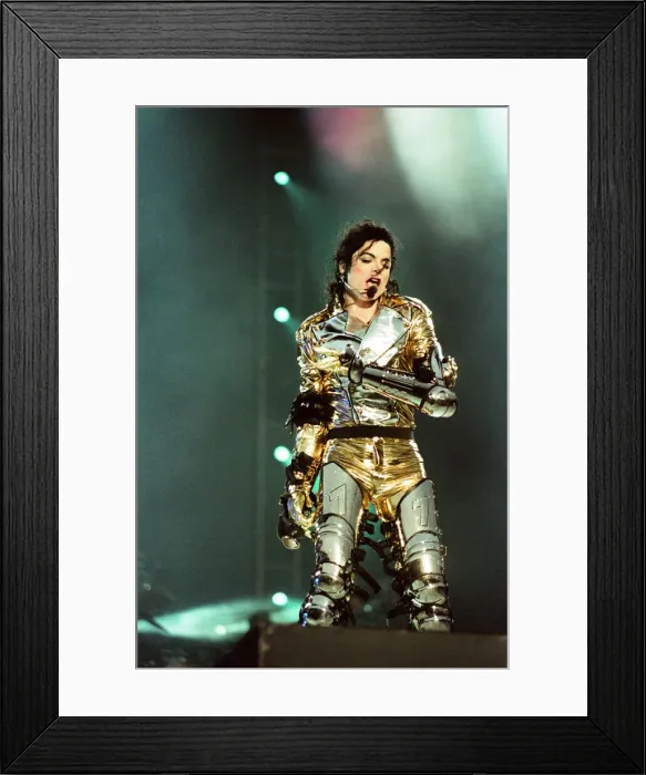 Framed Print : Michael Jackson seen here on stage at Sheffield 10th July 1997 Framed Print : Michael Jackson seen here on stage at Sheffield 10th July 1997