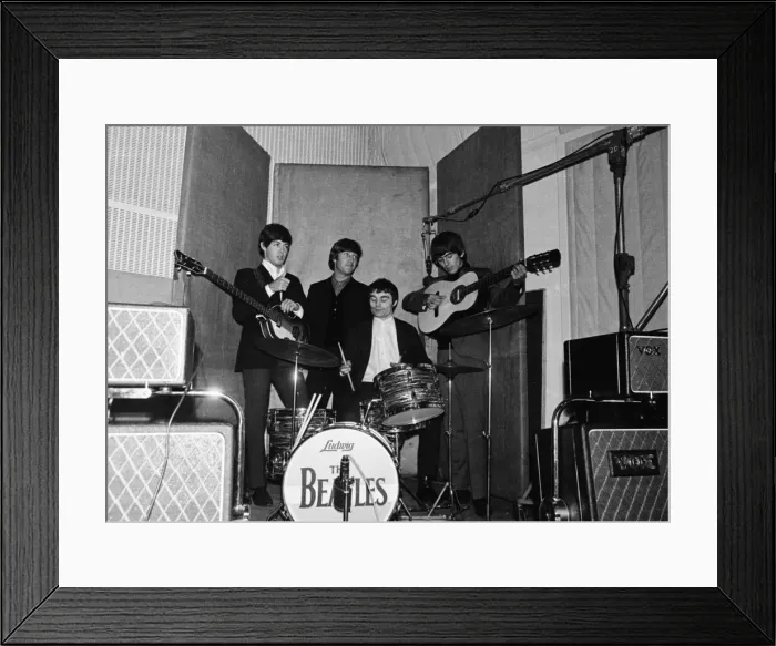 Framed Print : The Beatles in the studio (Studio Two, EMI Studios, London)
