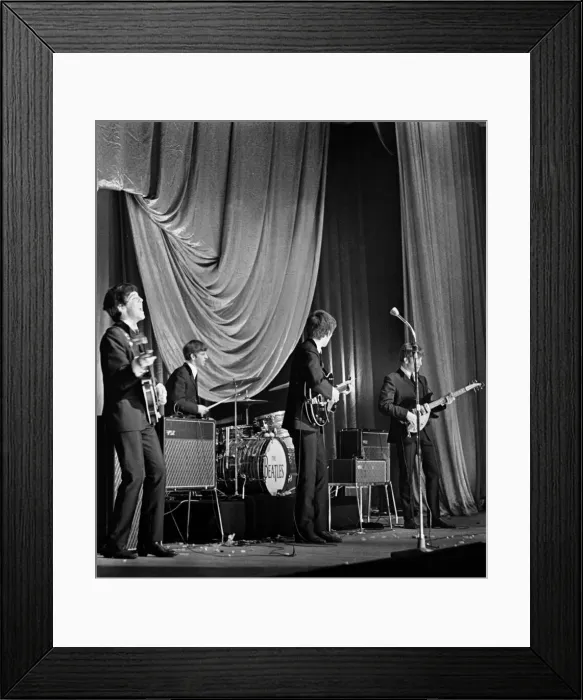 Framed Print : The Beatles performing on stage in Carlisle. 21st November 1963 Framed Print : The Beatles performing on stage in Carlisle. 21st November 1963