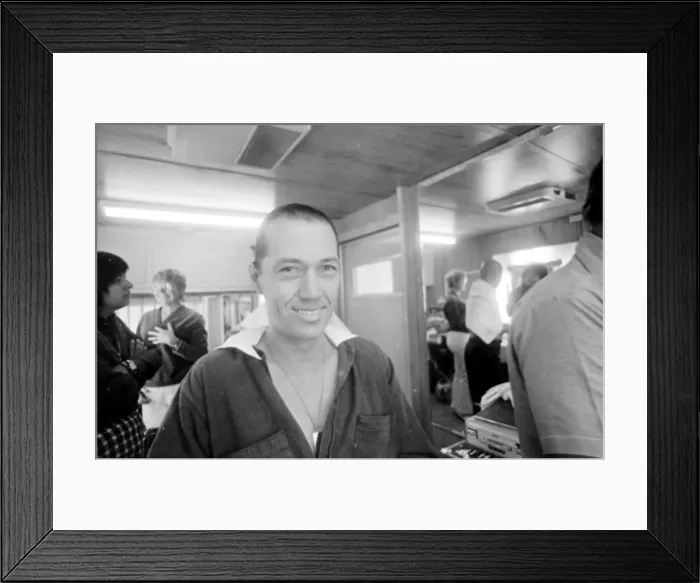 Framed Print : David Carradine actor has his makeup applied on set of TV programme Kung Fu (1972-1975) Framed Print : David Carradine actor has his makeup applied on set of TV programme Kung Fu (1972-1975)