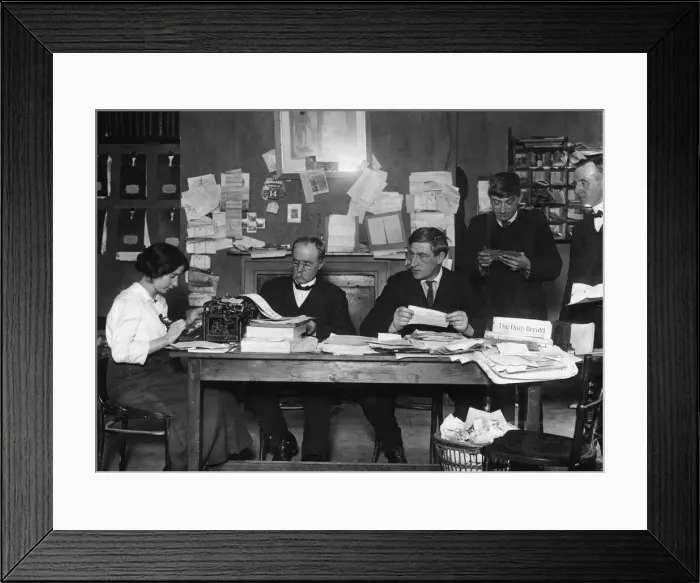 Framed Print : Irish trade Union leader and social activist James Larkin pictured in his office Framed Print : Irish trade Union leader and social activist James Larkin pictured in his office