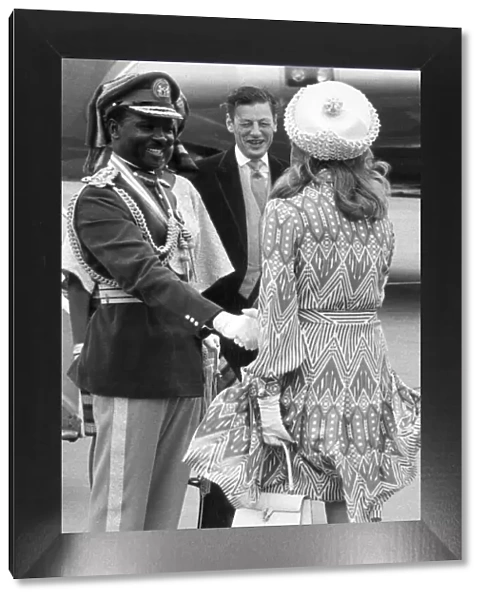 General Yakuba Jack Gowan seen here being greeted by HRH Princess Alexandra