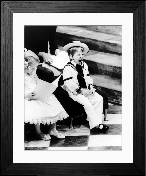 Framed Print : Prince William and Laura Fellowes at the wedding of Prince Andrew and Sarah Ferguson Framed Print : Prince William and Laura Fellowes at the wedding of Prince Andrew and Sarah Ferguson