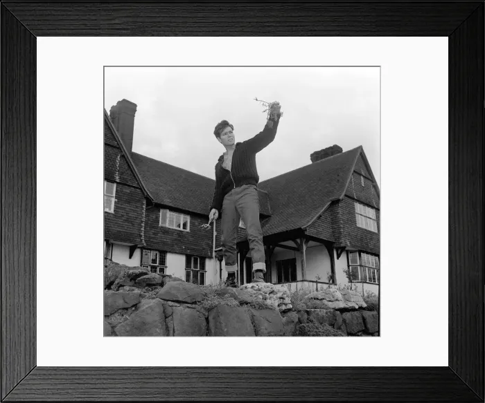Framed Print : Cliff Richard at his Tudor Style mansion 1963 at upper nazeing Essex Framed Print : Cliff Richard at his Tudor Style mansion 1963 at upper nazeing Essex