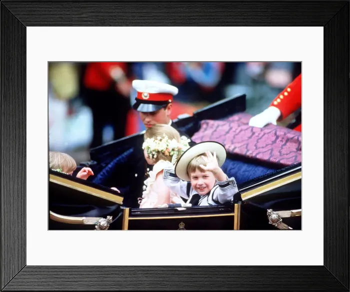 Framed Print : Prince William and Prince Edward on the way to Westminster Abbey for the wedding of