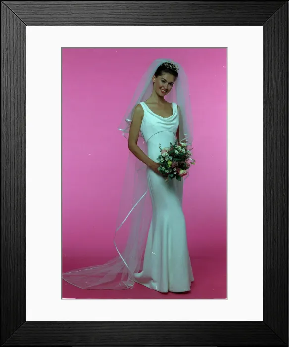 Framed Print : Brides Wedding Make Up Feature July 1999 Model wearing Wedding Dress Framed Print : Brides Wedding Make Up Feature July 1999 Model wearing Wedding Dress