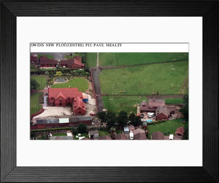 Framed Print : New Plot of Land of Michael Owen House 1998 Framed Print : New Plot of Land of Michael Owen House 1998