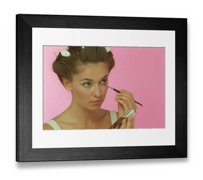 Framed Print : Brides Wedding Make Up Feature July 1999 model applying makeup weby Framed Print : Brides Wedding Make Up Feature July 1999 model applying makeup weby