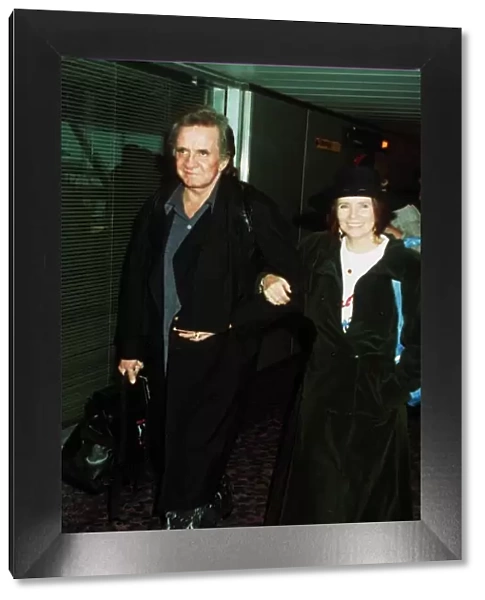 Johnny Cash country singer with wife June Carter 1992