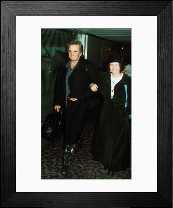 Framed Print : Johnny Cash country singer with wife June Carter 1992 Framed Print : Johnny Cash country singer with wife June Carter 1992