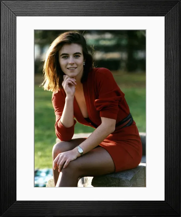 Framed Print : Elizabeth Hurley actress. August 1989 Liz
