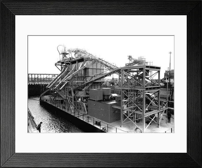 Framed Print : The launch of dredger Marinex at Blyth port, Northumberland 1 July 1970 Framed Print : The launch of dredger Marinex at Blyth port, Northumberland 1 July 1970