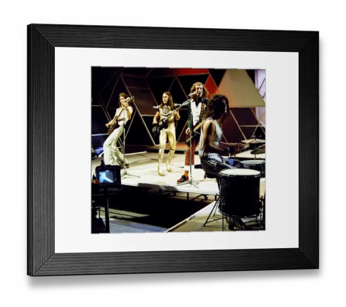 Framed Print : Slade - Pop Group seen here in rehearsals at the White City studios of Top of