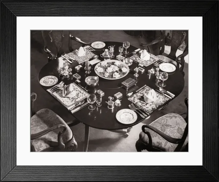 Framed Print : Dining Table and Furniture October 1936 Interior Framed Print : Dining Table and Furniture October 1936 Interior