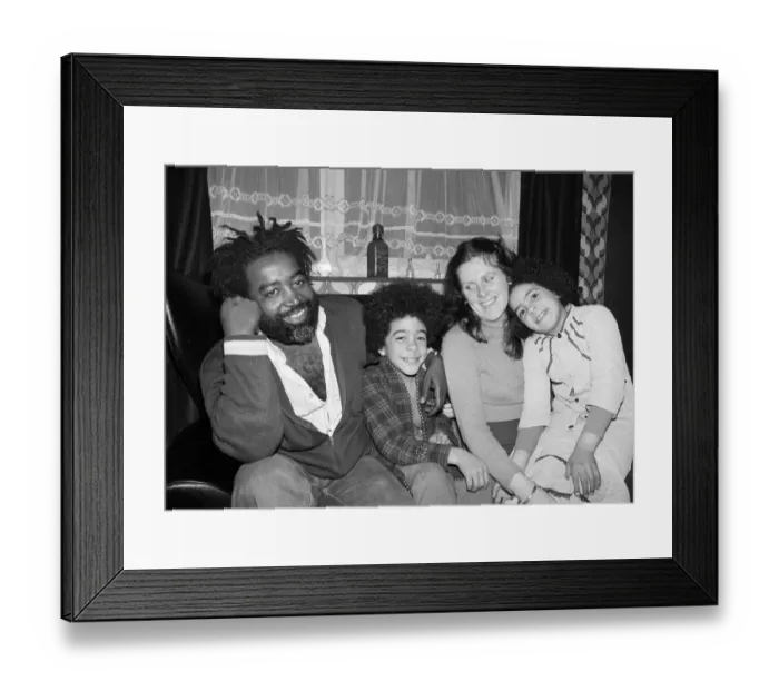 Framed Print : Steve Nisbett from Reggae group Steel Pulse, pictured at home in Handsworth