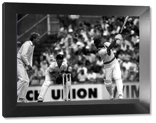 Imran Khan batting during fifth test England v Pakistan